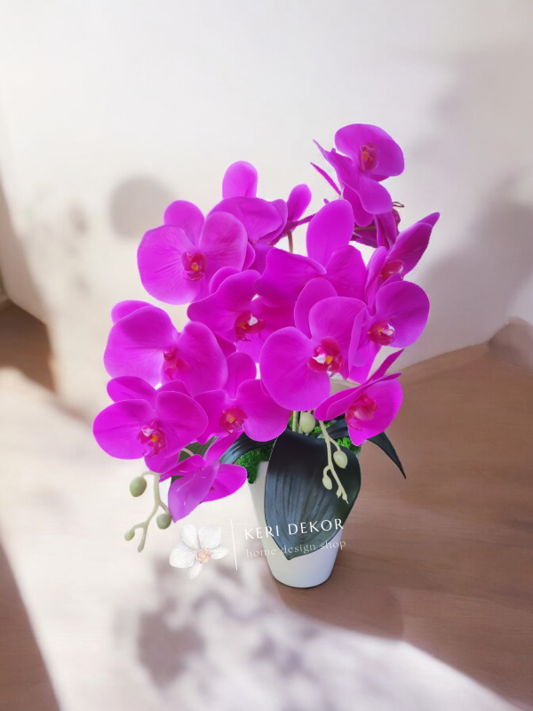 Gondozásmentes orchidea real touch real touch orchidea művirág műorchidea handmade flowers dekor homedekor homedecor lakberendezés otthondekor dekoráció ajándék buxus asztaldísz kopogtató ajtódísz ünnep karácsony húsvét anyáknapja születésnap névnap Keridekor