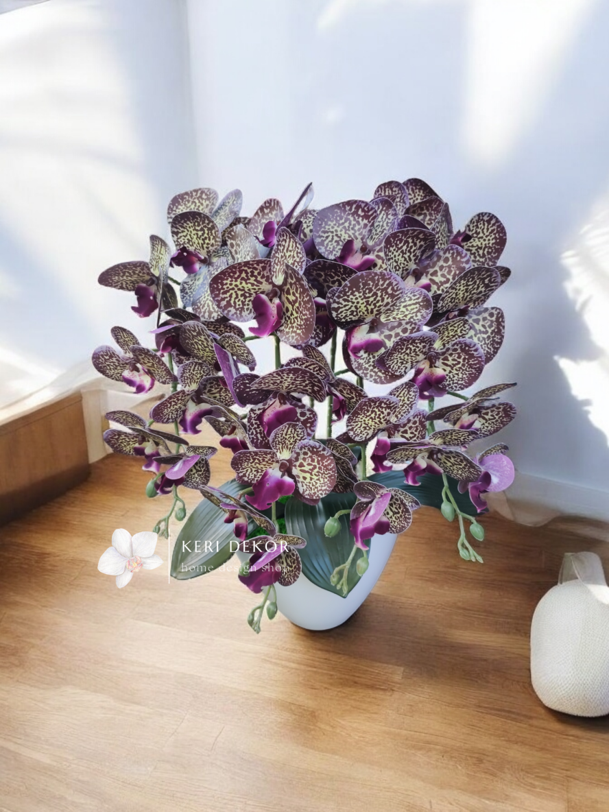 Gondozásmentes orchidea real touch real touch orchidea művirág műorchidea handmade flowers dekor homedekor homedecor lakberendezés otthondekor dekoráció ajándék buxus asztaldísz kopogtató ajtódísz ünnep karácsony húsvét anyáknapja születésnap névnap Keridekor