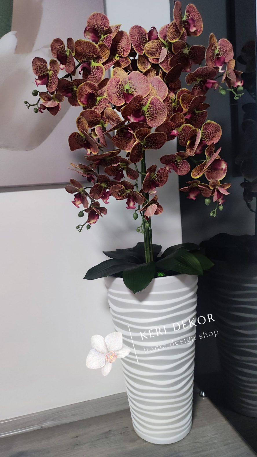 Gondozásmentes orchidea real touch real touch orchidea művirág műorchidea handmade flowers dekor homedekor homedecor lakberendezés otthondekor dekoráció ajándék buxus asztaldísz kopogtató ajtódísz ünnep karácsony húsvét anyáknapja születésnap névnap Keridekor