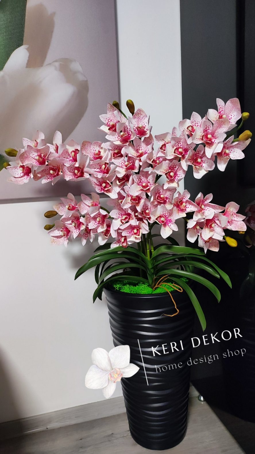 Gondozásmentes orchidea real touch real touch orchidea művirág műorchidea handmade flowers dekor homedekor homedecor lakberendezés otthondekor dekoráció ajándék buxus asztaldísz kopogtató ajtódísz ünnep karácsony húsvét anyáknapja születésnap névnap Keridekor