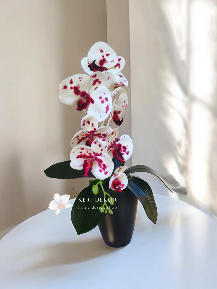 Gondozásmentes orchidea real touch real touch orchidea művirág műorchidea handmade flowers dekor homedekor homedecor lakberendezés otthondekor dekoráció ajándék buxus asztaldísz kopogtató ajtódísz ünnep karácsony húsvét anyáknapja születésnap névnap Keridekor