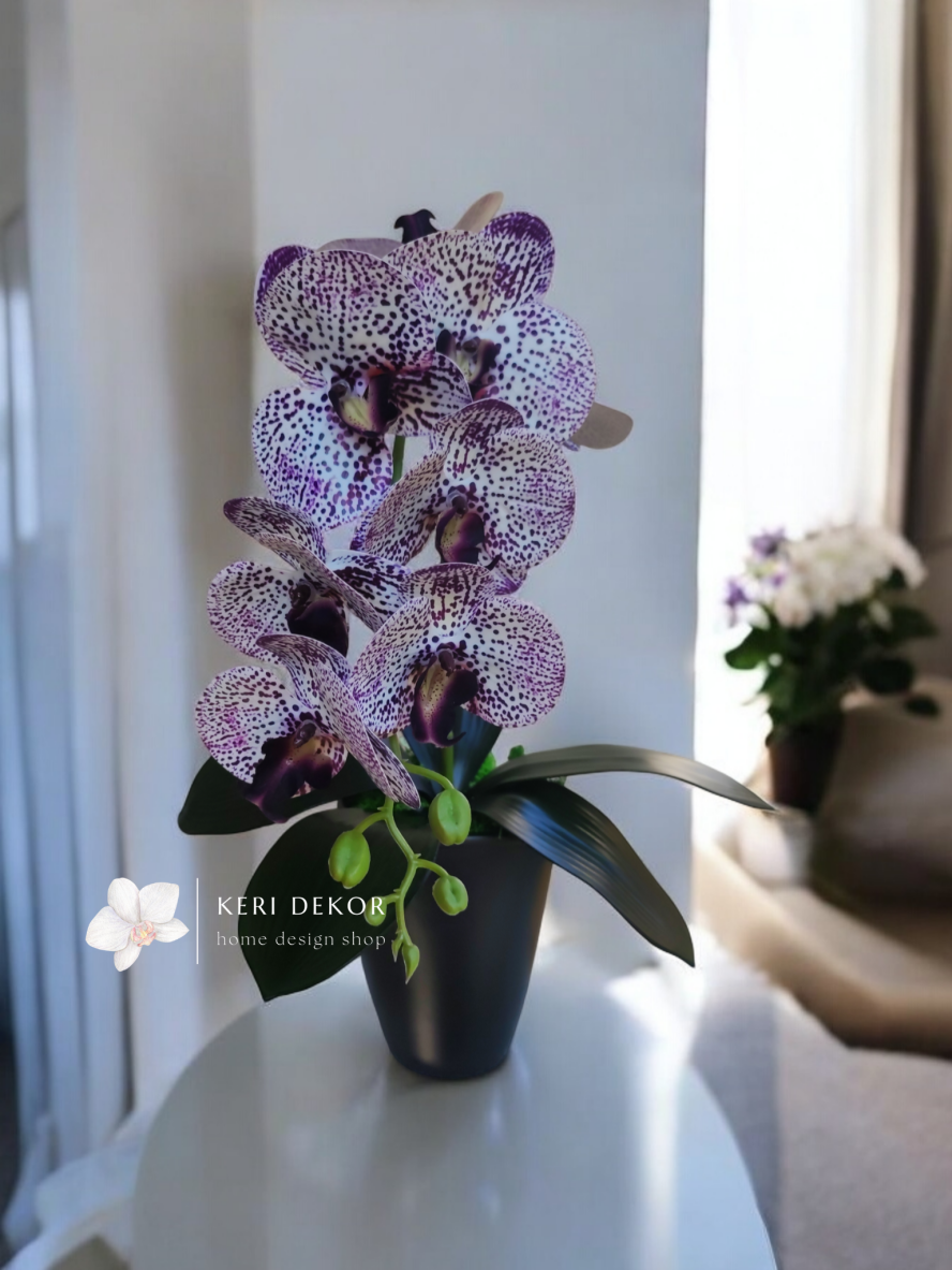 Gondozásmentes orchidea real touch real touch orchidea művirág műorchidea handmade flowers dekor homedekor homedecor lakberendezés otthondekor dekoráció ajándék buxus asztaldísz kopogtató ajtódísz ünnep karácsony húsvét anyáknapja születésnap névnap Keridekor