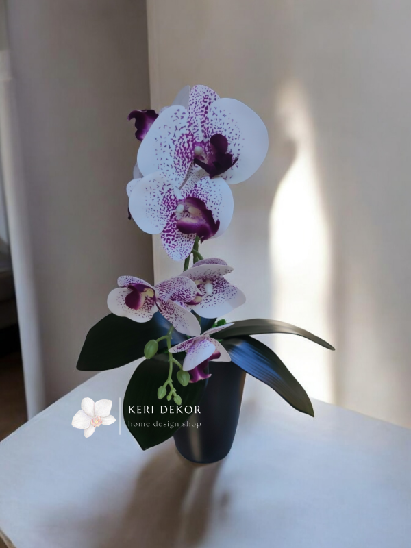 Gondozásmentes orchidea real touch real touch orchidea művirág műorchidea handmade flowers dekor homedekor homedecor lakberendezés otthondekor dekoráció ajándék buxus asztaldísz kopogtató ajtódísz ünnep karácsony húsvét anyáknapja születésnap névnap Keridekor