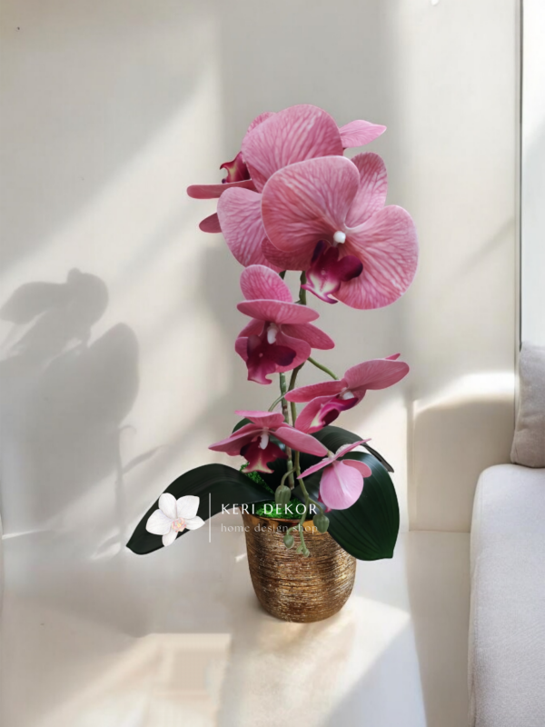 Gondozásmentes orchidea real touch real touch orchidea művirág műorchidea handmade flowers dekor homedekor homedecor lakberendezés otthondekor dekoráció ajándék buxus asztaldísz kopogtató ajtódísz ünnep karácsony húsvét anyáknapja születésnap névnap Keridekor