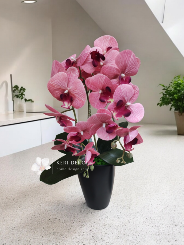 Gondozásmentes orchidea real touch real touch orchidea művirág műorchidea handmade flowers dekor homedekor homedecor lakberendezés otthondekor dekoráció ajándék buxus asztaldísz kopogtató ajtódísz ünnep karácsony húsvét anyáknapja születésnap névnap Keridekor