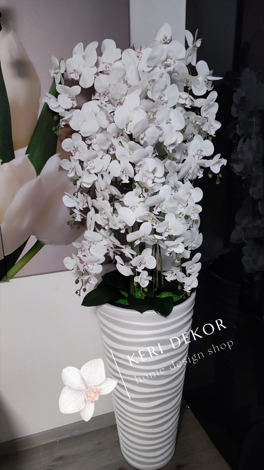 Gondozásmentes orchidea real touch real touch orchidea művirág műorchidea handmade flowers dekor homedekor homedecor lakberendezés otthondekor dekoráció ajándék buxus asztaldísz kopogtató ajtódísz ünnep karácsony húsvét anyáknapja születésnap névnap Keridekor