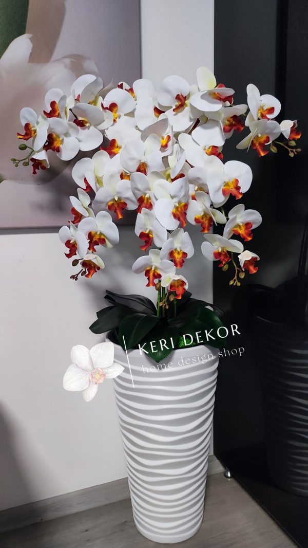 Gondozásmentes orchidea real touch real touch orchidea művirág műorchidea handmade flowers dekor homedekor homedecor lakberendezés otthondekor dekoráció ajándék buxus asztaldísz kopogtató ajtódísz ünnep karácsony húsvét anyáknapja születésnap névnap Keridekor